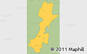 Savanna Style Simple Map of Myitkyina, cropped outside
