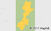 Savanna Style Simple Map of Myitkyina, single color outside