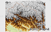 Physical Panoramic Map of Nogmung