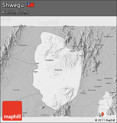 Gray 3D Map of Shwegu
