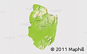 Physical 3D Map of Shwegu, cropped outside