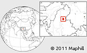 Blank Location Map of Shwegu