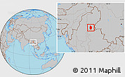 Gray Location Map of Shwegu