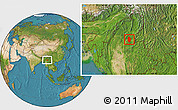 Satellite Location Map of Shwegu