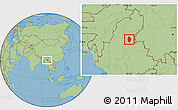 Savanna Style Location Map of Shwegu
