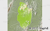 Physical Map of Shwegu, semi-desaturated