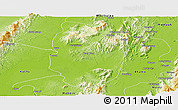 Physical Panoramic Map of Shwegu