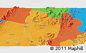 Political Panoramic Map of Shwegu