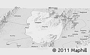 Silver Style Panoramic Map of Shwegu