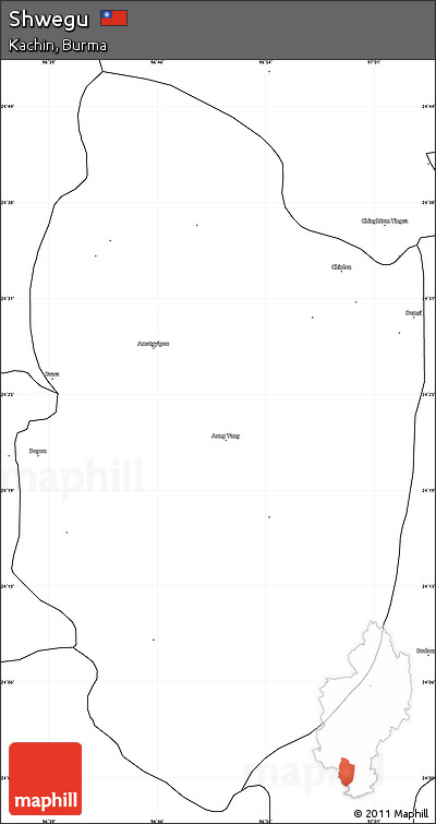 Blank Simple Map of Shwegu