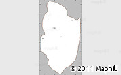 Gray Simple Map of Shwegu, cropped outside