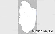 Gray Simple Map of Shwegu, single color outside