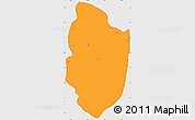 Political Simple Map of Shwegu, cropped outside
