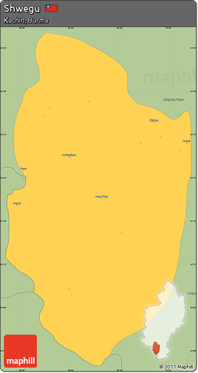 Savanna Style Simple Map of Shwegu