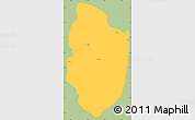 Savanna Style Simple Map of Shwegu, single color outside