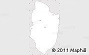 Silver Style Simple Map of Shwegu, cropped outside