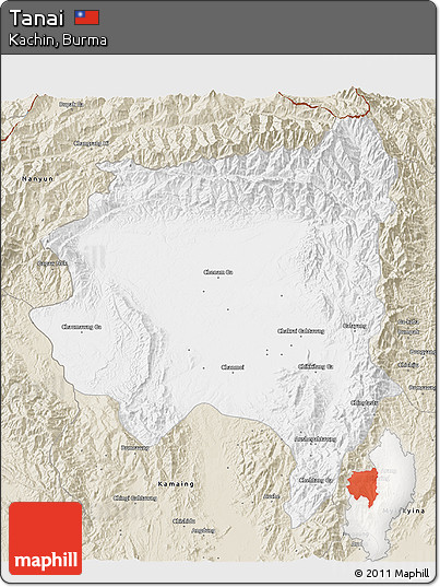Classic Style 3D Map of Tanai