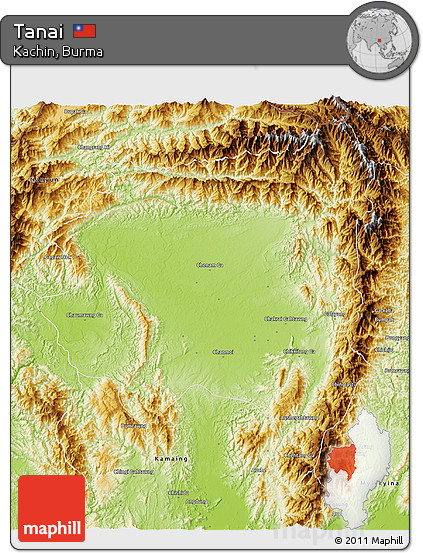 Physical 3D Map of Tanai