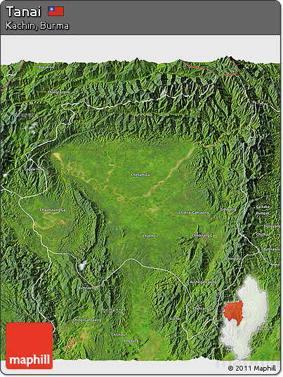 Satellite 3D Map of Tanai