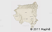 Shaded Relief 3D Map of Tanai, cropped outside