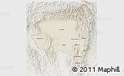 Shaded Relief 3D Map of Tanai, lighten