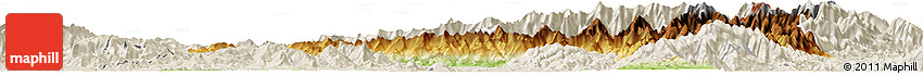 Physical Horizon Map of Tanai, shaded relief outside