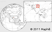 Blank Location Map of Tanai, within the entire country