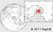 Blank Location Map of Tanai, highlighted country