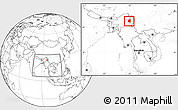 Blank Location Map of Tanai, highlighted parent region, within the entire country