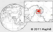 Blank Location Map of Tanai, highlighted parent region