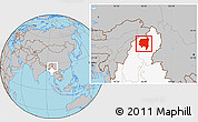 Gray Location Map of Tanai, highlighted country