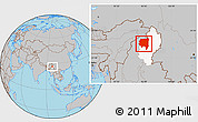 Gray Location Map of Tanai, highlighted parent region
