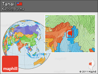 Political Location Map of Tanai