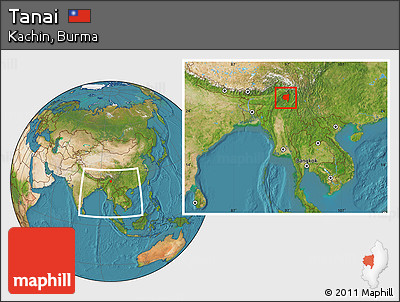 Satellite Location Map of Tanai, within the entire country