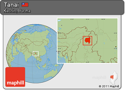 Savanna Style Location Map of Tanai