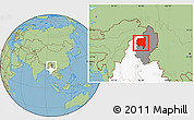 Savanna Style Location Map of Tanai, highlighted country, highlighted parent region