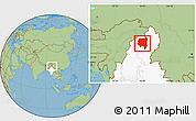 Savanna Style Location Map of Tanai, highlighted country