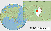 Savanna Style Location Map of Tanai, highlighted parent region