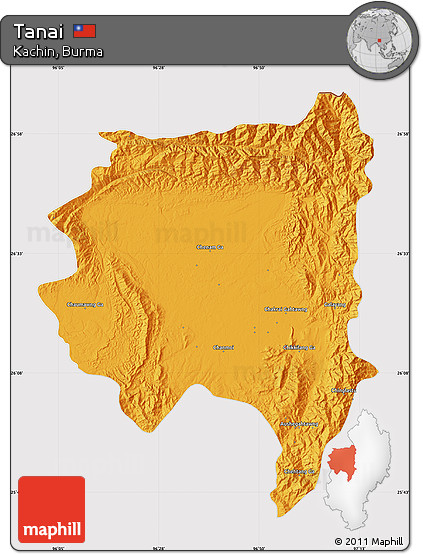 Political Map of Tanai, cropped outside