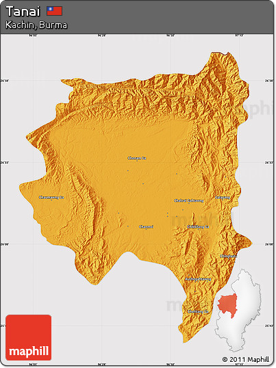Political Map of Tanai, cropped outside