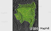 Satellite Map of Tanai, darken, desaturated