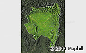 Satellite Map of Tanai, darken, semi-desaturated