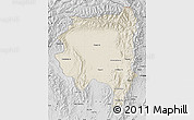 Shaded Relief Map of Tanai, desaturated