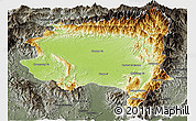 Physical Panoramic Map of Tanai, darken, semi-desaturated