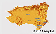 Political Panoramic Map of Tanai, cropped outside