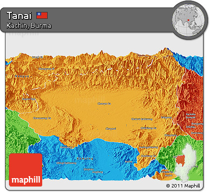 Political Panoramic Map of Tanai