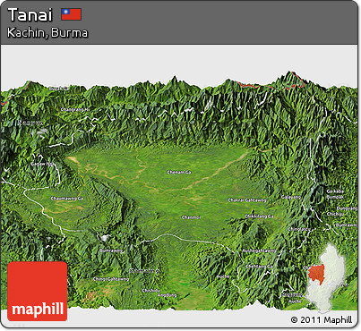 Satellite Panoramic Map of Tanai