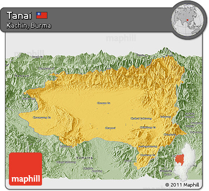 Savanna Style Panoramic Map of Tanai