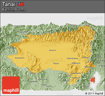 Savanna Style Panoramic Map of Tanai