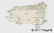 Shaded Relief Panoramic Map of Tanai, cropped outside